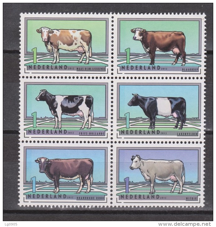 NVPH Netherlands Nederland Niederlande Pays Bas Holanda Sheet Blok MNH ; Koe, Cow , La Vache, Vaca, 2012 - Vaches