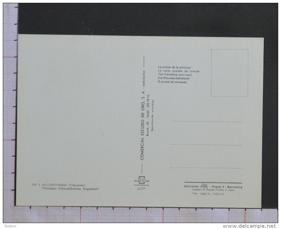 POBLADO HIDROELÉTRICA ESPAÑOLA - ALCANTARA - CÁCERES - 2 Scans (Nº08998) - Cáceres