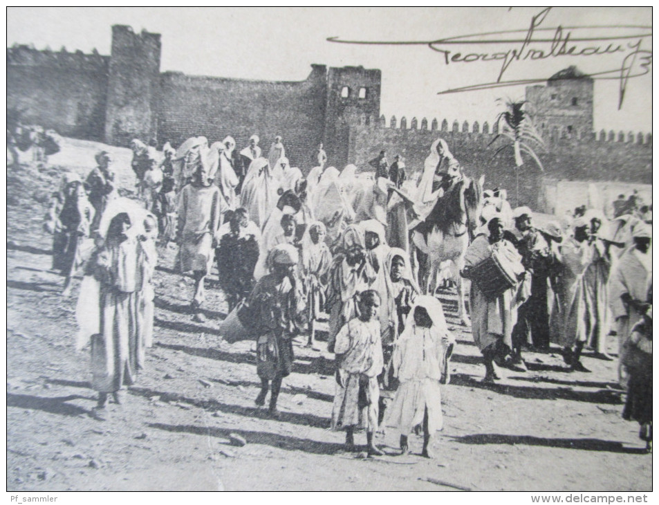 Postcard 1912 Un Voyage A Rabat - Mariage Indigene. Casablanca Militärpost / Troupes Debarquees Au Maroc. Einheimische - Casablanca