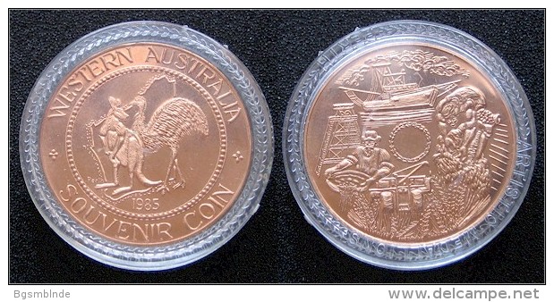 1985 AUSTRALIEN - Souvenir Coin "Perth" Kupfer PP - Monedas Elongadas (elongated Coins)