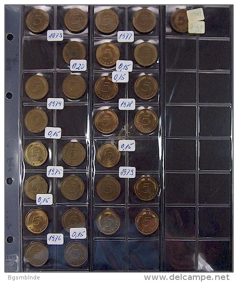 BRD Kleinmünzen-Sammlung - 1 Pfg. 2 Pfg. 5 Pfg. 10 Pfg - unterschiedliche Qualität