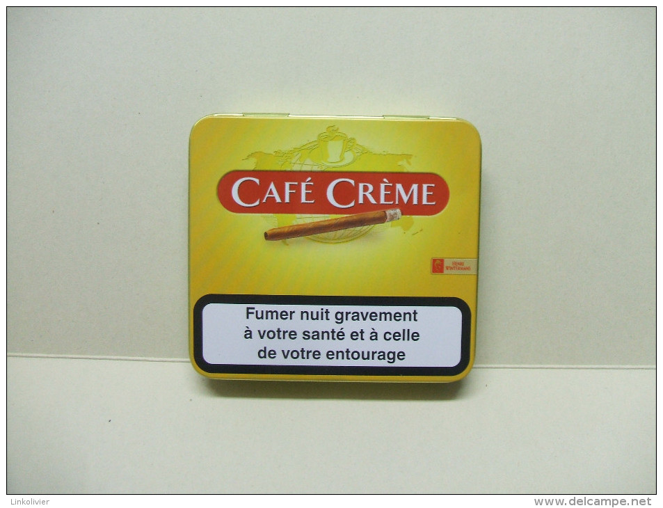 BOITE Métal Vide CAFE CREME (20 Cigares) - Zigarrenetuis