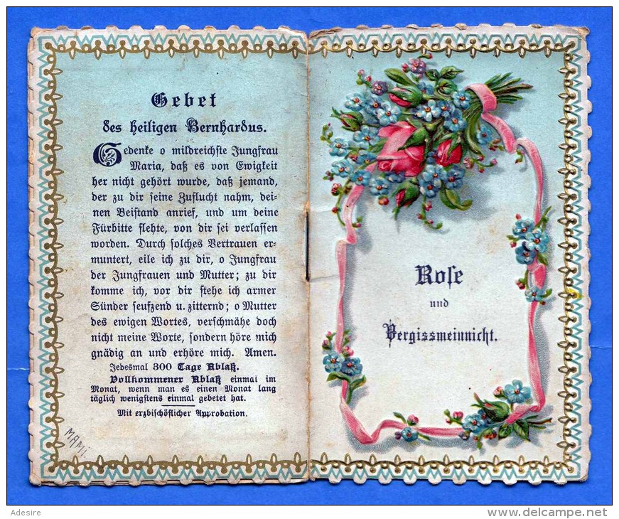 (4Scan) Heiligenbild Andachtsbild Goldprägebild, Andenken An Maria Brunn, Mehrseitig Wie Gebetbuch Um 1900 - Religion &  Esoterik