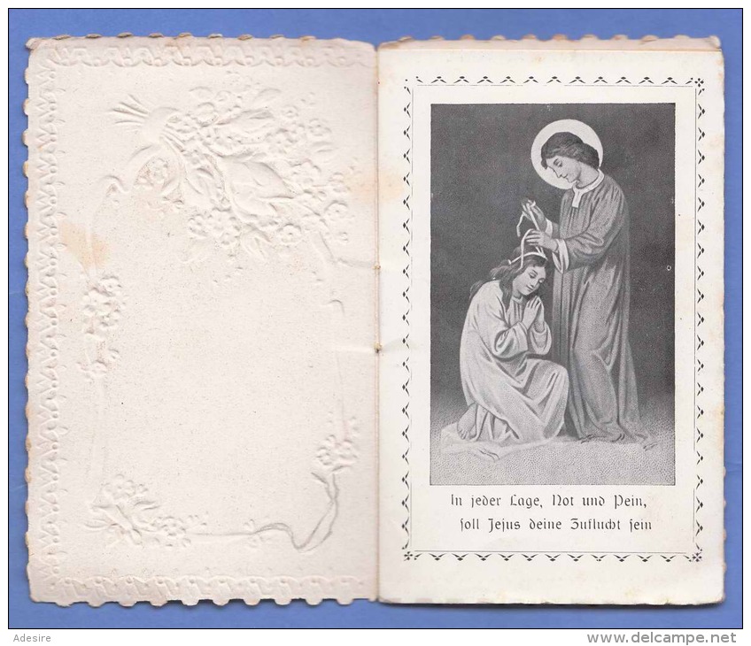 (4Scan) Heiligenbild Andachtsbild Goldprägebild, Andenken An Maria Brunn, Mehrseitig Wie Gebetbuch Um 1900 - Religion &  Esoterik