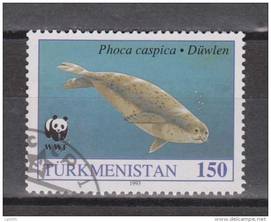 Turkmenistan Used ; Phoca Caspica, Kaspische Rob, Caspian Seal, WWF, WNF - Usados