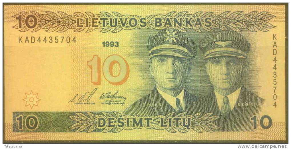 Lithuania 10 Litu Note, P56a, UNC - Litauen