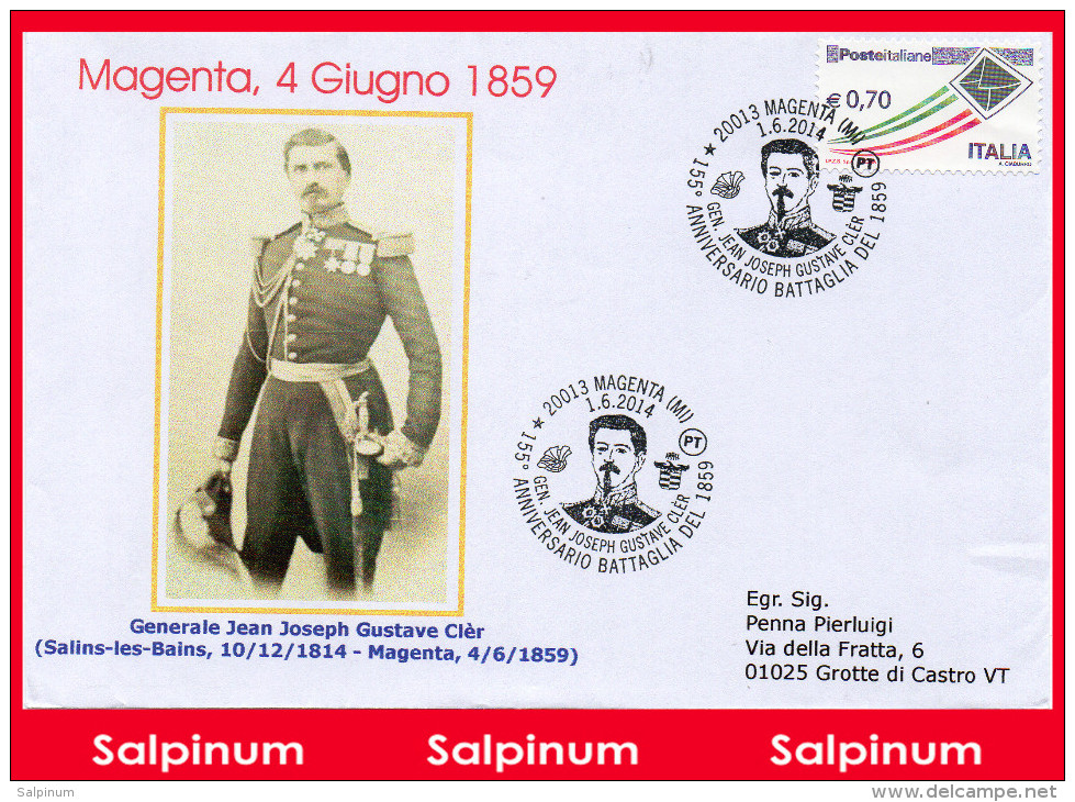 ANNULLO ANNIVERSARIO 155° BATTAGLIA MAGENTA - 2011-20: Storia Postale