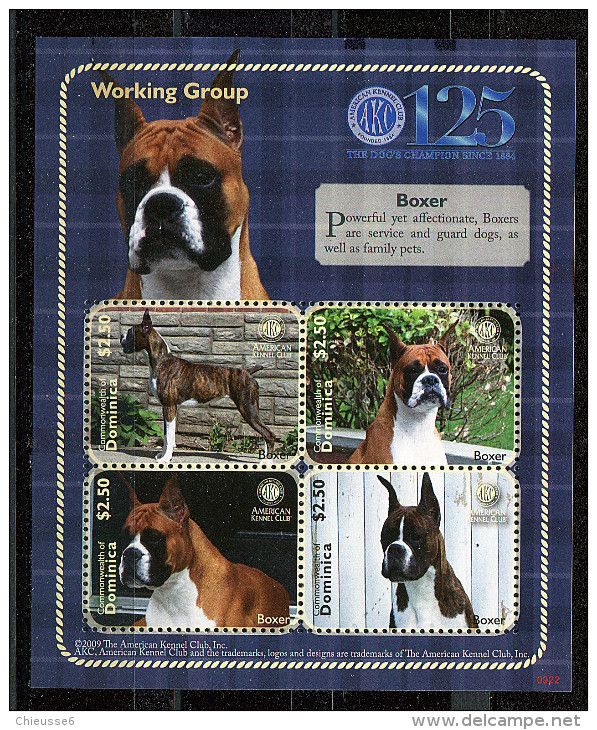 (cl 23 - P33) Dominique ** N° 3476 à 3479 En Petite Feuille (ref. Michel Au Dos)- Chien : Le Boxer  - - Dominique (1978-...)