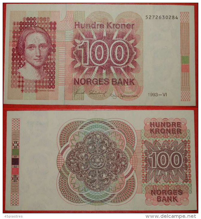 * CAMILLA COLLETT (1813-1895)★ NORWAY ★100 CROWNS 1993!  LOW START&#9733;NO RESERVE! - Noorwegen