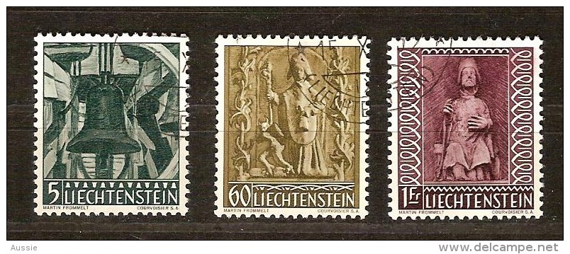 Liechtenstein 1959 Yvertnr.  350-52 (°) Used Cote 11,50 Euro - Oblitérés