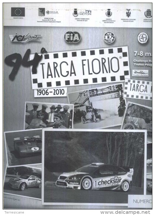 X 94 TARGA FLORIO 2010 SPECILAE NUMERO UNICO IN B/N MAXI F.TO 27X34 36 PAGINE CON FOTO MEMORABILIA - Motores