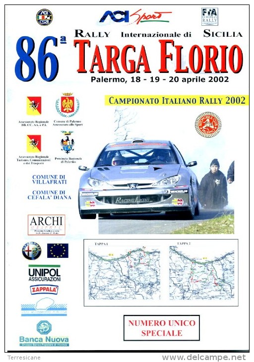 X 86 TARGA FLORIO 2002 RALLY INTERNAZIONALE DI SICILIA NUMERO UNICO SPECIALE 12 PAGINE   AUTOMOBILIA - Motoren