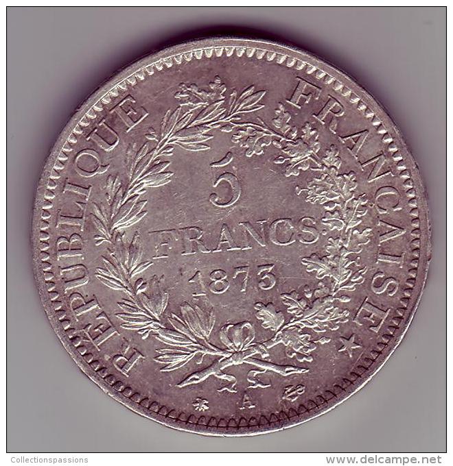 5 Francs. Hercule. 1873 A - - 5 Francs