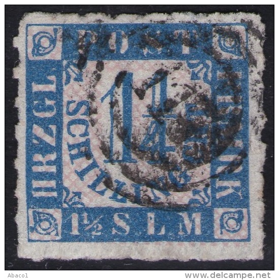 113 Altona Auf 1 1/4 Shillinge Blau - Schleswig Holstein Nr. 7 - Pracht - Tiefst Geprüft BPP - Schleswig-Holstein