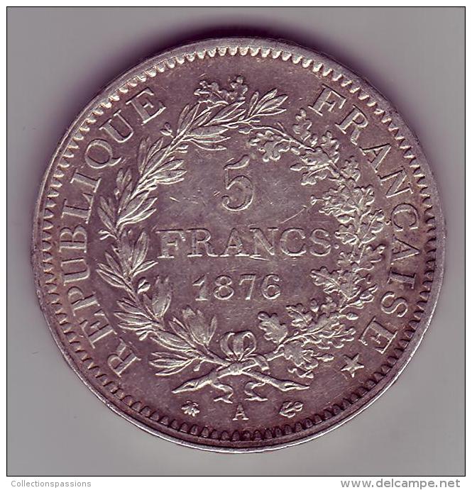 5 Francs. Hercule. 1876 A - - 5 Francs