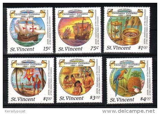 St.Vincent - 1988 Columbus MNH__(TH-4867) - St.Vincent (1979-...)