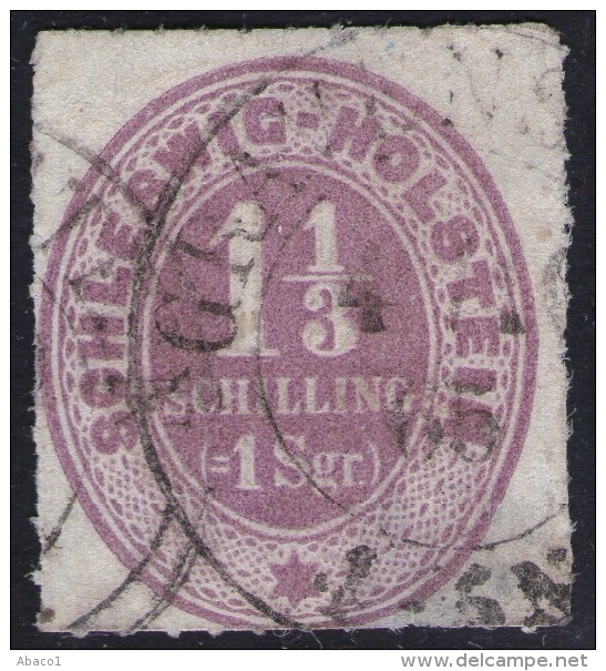 Gravenstein 4/10 65 Auf 1 1/3 Shillinge Violett - Schleswig Holstein Nr. 10 - Pracht - Schleswig-Holstein