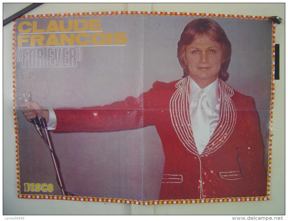 POSTER 42 X 59 Cm CLAUDE FRANCOIS Super Disco - Plakate & Poster