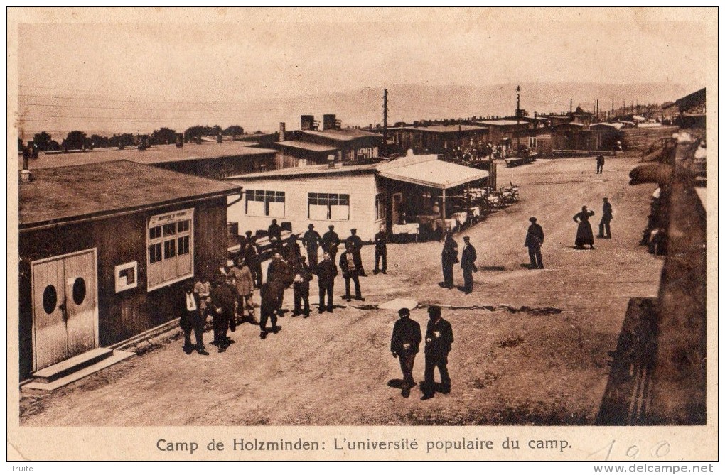 HOLZMINDEN  CAMP DE PRISONNIERS FRANCAIS PENDANT LA GUERRE DE 1914-18  L'UNIVERSITE POPULAIRE DU CAMP - Holzminden
