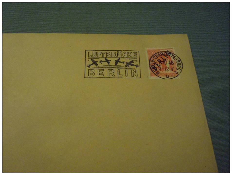 2472 B , Enveloppe , Cachet Berlin Charlottenburg, 1-10-1948 Sur Timbre Berlin 30 Pfennig - Lettres & Documents
