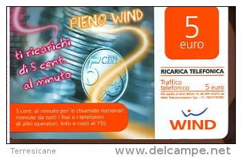 X WIND RICARICA Télécarte Phonecard Telefonkart TEMATICA MONETE - Timbres & Monnaies