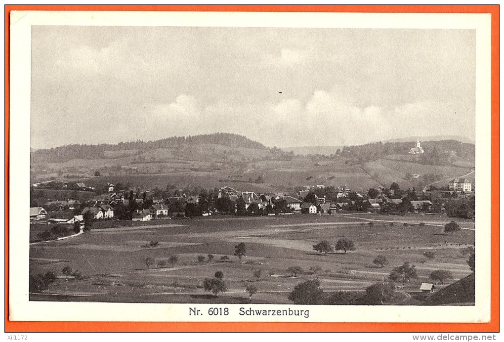 MAD-09 Schwarzenburg. Militär-Stempel Thun-Kaserne 1925 - Schwarzenburg