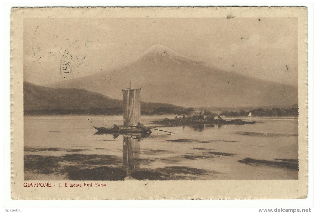 1923, Giappone " L Monte Fuji Yama" - Barche. - Trento