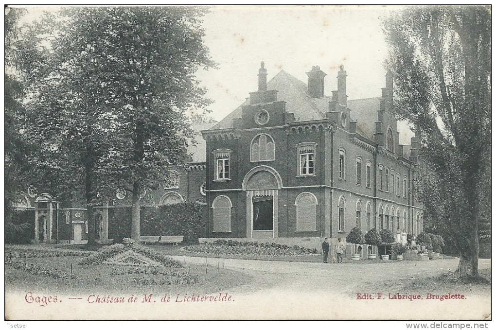 Gages - Château De M. De Lichtervelde - 1906 ( Voir Verso ) - Brugelette