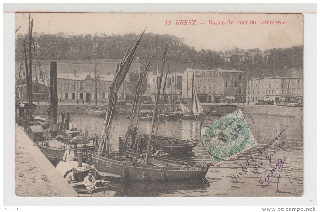29 - BREST - Bassin Du Port Du Commerce - Animée ! - Brest