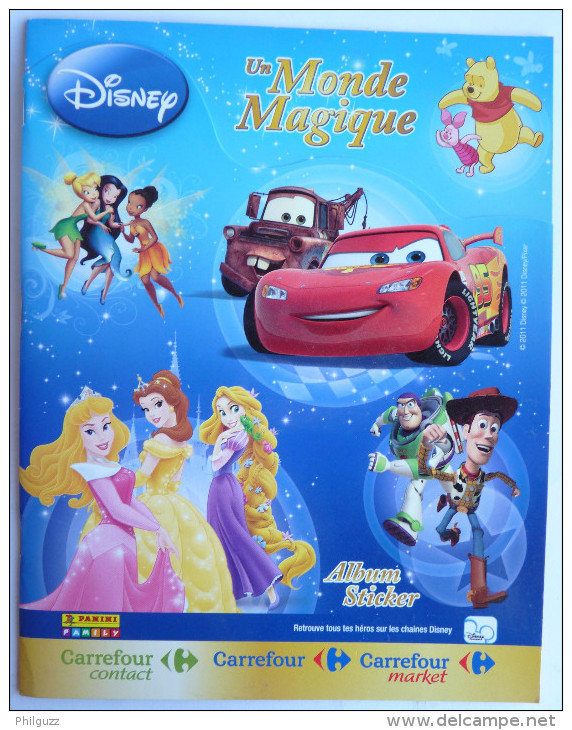 ALBUM PANINI CARREFOUR - DISNEY UN MONDE MAGIQUE 2011 Incomplet - Other & Unclassified