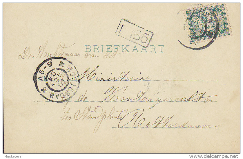 Netherlands ROTTERDAM 1904 Card Karte (2 Scans) - Briefe U. Dokumente