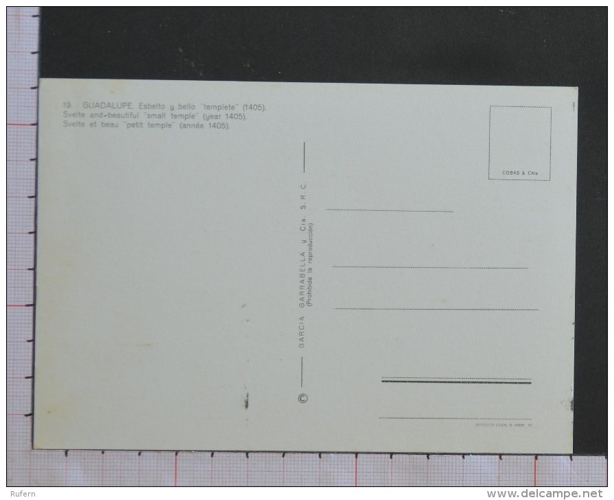 TEMPLETE - ESBELTO Y BELLO - GUADALUPE - CÁCERES - 2 Scans (Nº09017) - Cáceres