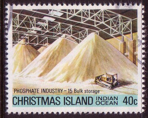 1981 - Christmas Island Phosphate Industry 4th Series 40c #15 BULK STORAGE Stamp FU - Christmas Island