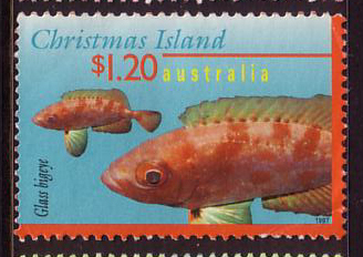 1996 - Christmas Island Marine Life $1.20 GLASS BIGEYE Stamp FU - Christmas Island