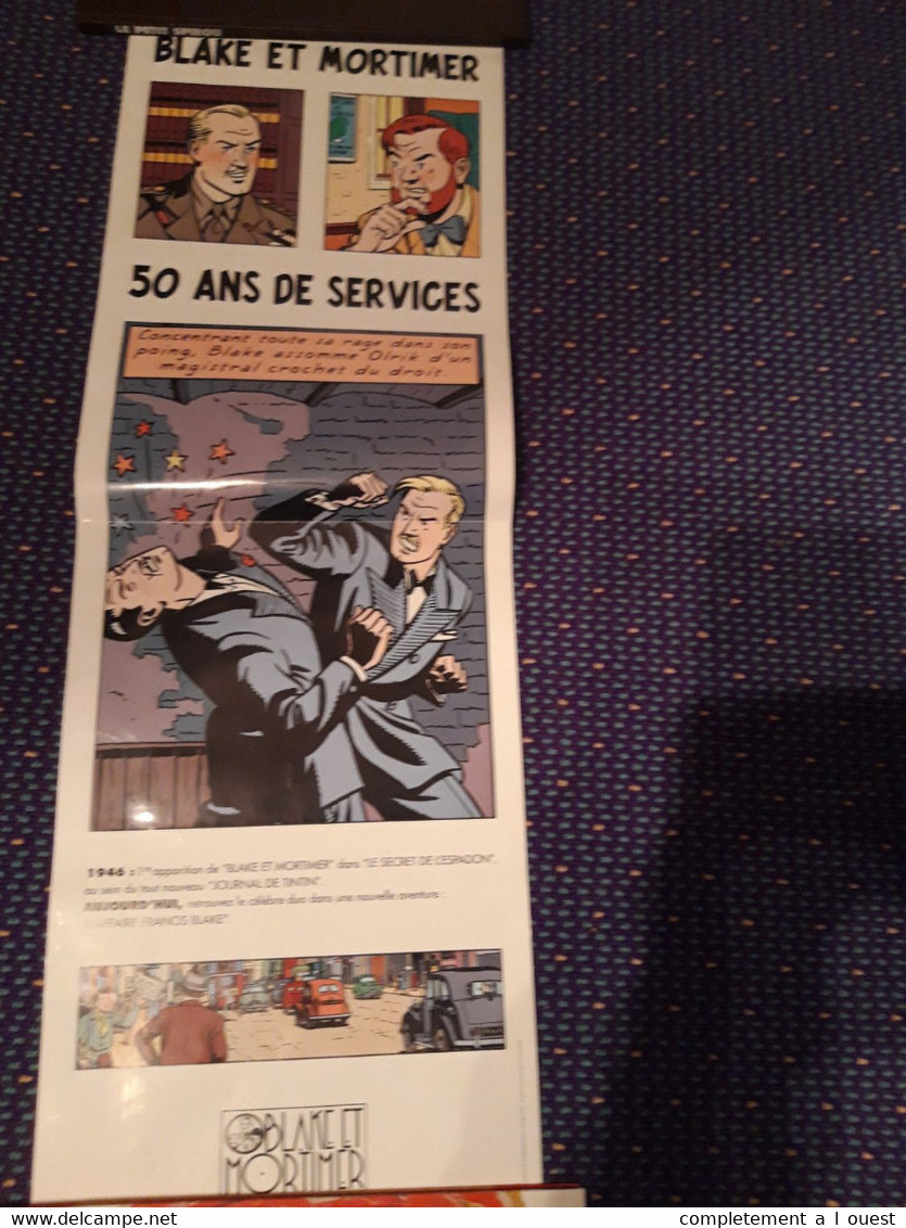 Blake Et Mortimer Jacobs 1946 1996 50 ANS DE SERVICES Anniversaire - Affiches & Offsets