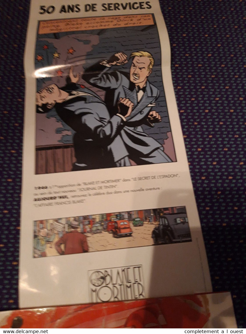 Blake Et Mortimer Jacobs 1946 1996 50 ANS DE SERVICES Anniversaire - Affiches & Offsets