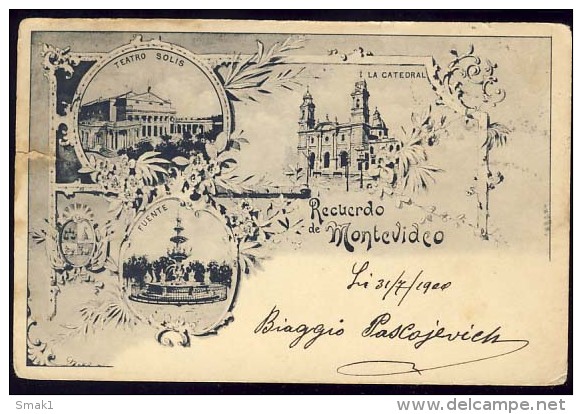 AK    URUGUAY    MONTEVIDEO  LITHO   1900 - Uruguay