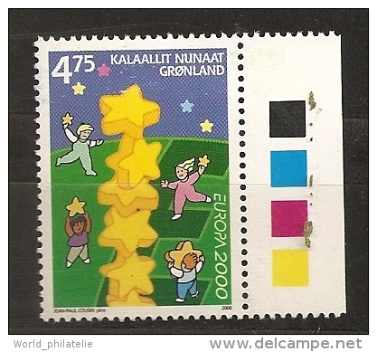 Groenland Danemark 2000 N° 333 ** Europa, Colonne, Enfants, Etoiles, Pièce De Monnaie, Euro, Jeux, Emission Conjointe - Nuovi