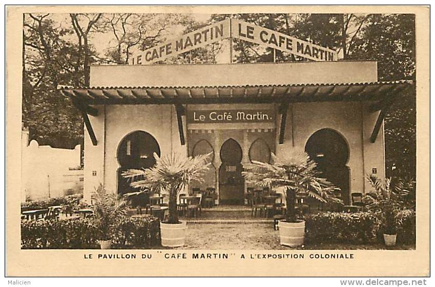 Themes Div-ref H850- Le Pavillon Café Martin A L Exposition Coloniale -theme Expositions Coloniales  - - Advertising