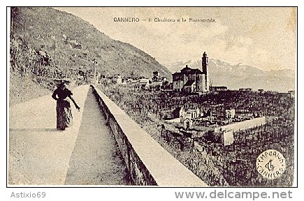 VERBANIA LAGO MAGGIORE CANNERO IL CIMITERO E LA PARROCCHIA - L250 - Verbania