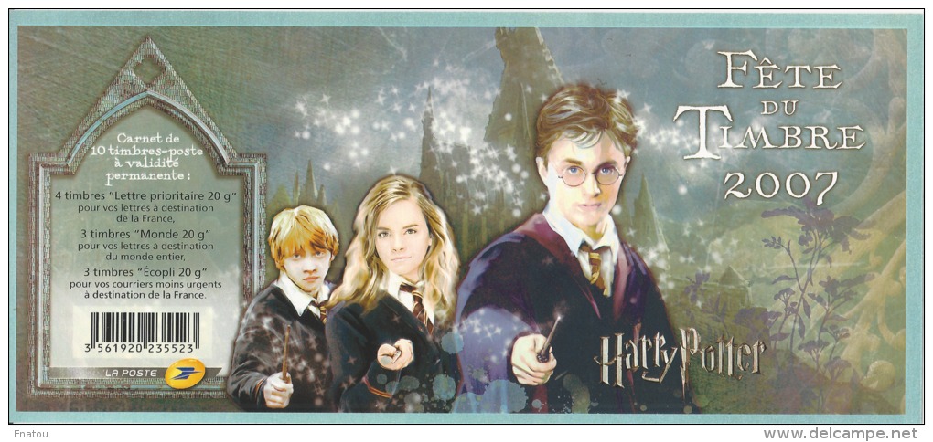 France, Harry Potter, Hermione Granger And Ron Weasley, 2007, MNH VF Booklet Of Ten - Unused Stamps