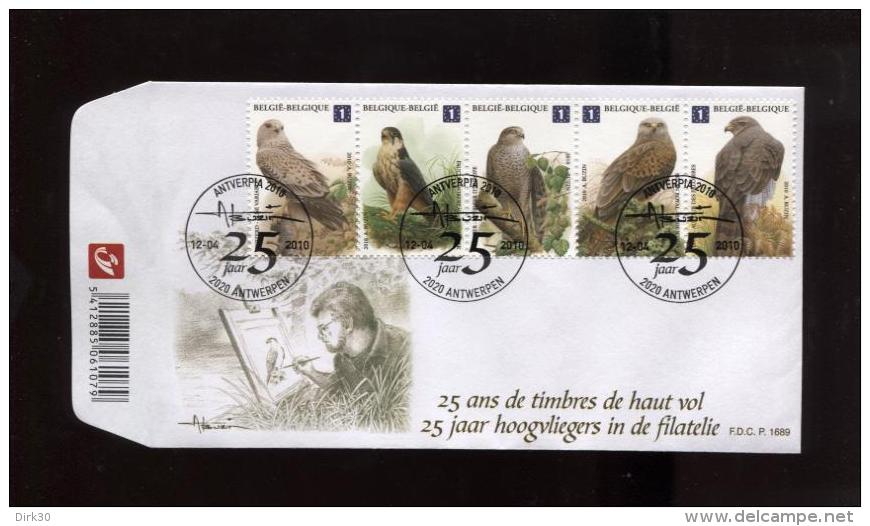 Belgie BUZIN Birds Vogels FDC 4030/34 12/4/2010  Antwerpen RR - 1985-.. Oiseaux (Buzin)