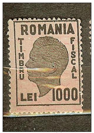 Romania, Tax, Revenue, Fiscaux, King Michael I, 1000L, Unused, MNH - Steuermarken
