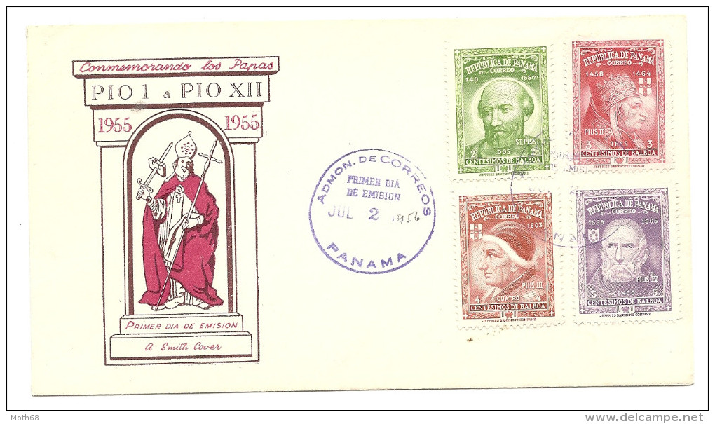 1956 FDC Panama PIO 1 A PIO XII - Panama