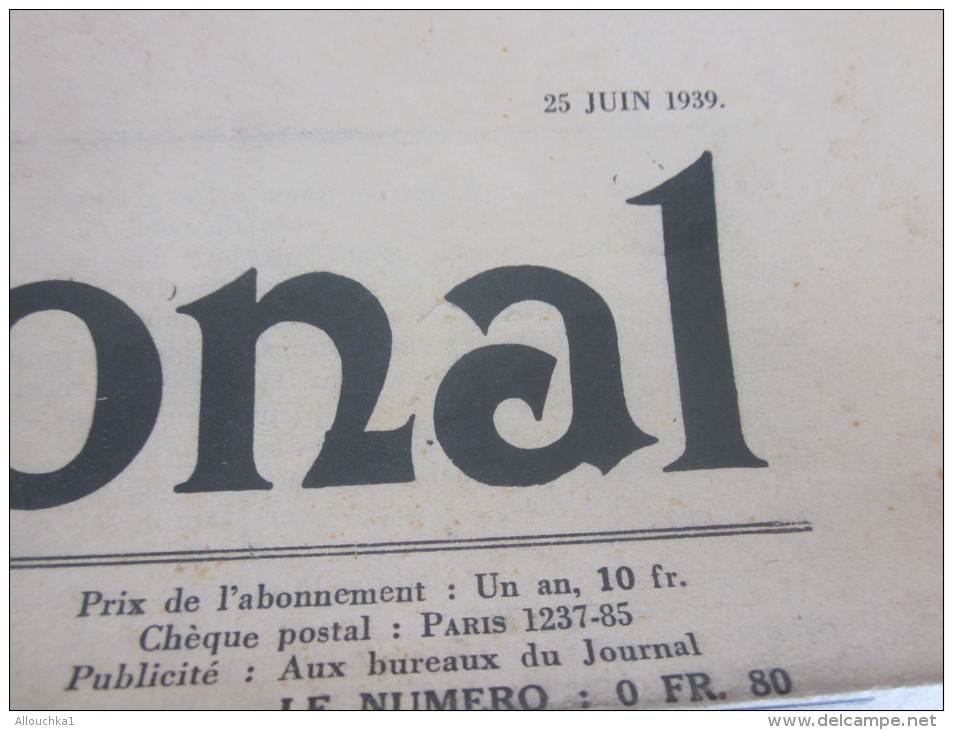 25 Déc 1939 Journal "Le Devoir National"Fédération Nationale Femme Independant De Tout Parti Politique Masculin - Other & Unclassified