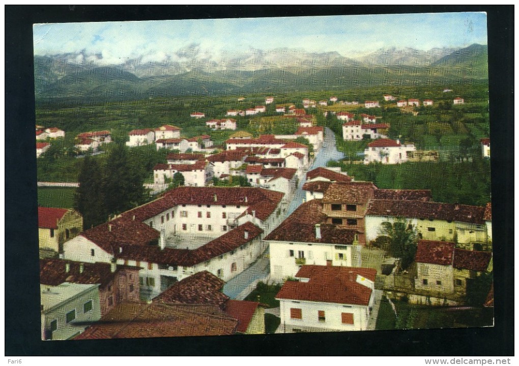 T1677 CARTOLINA ACQUARELLATA UDINE ARBA PANORAMICA CON PREALPI  FG. V. - Udine