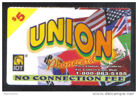 UNITED STATES - IDT PHONECARD  (  UNION  PHONECARD ) USED  2005 - Sonstige & Ohne Zuordnung