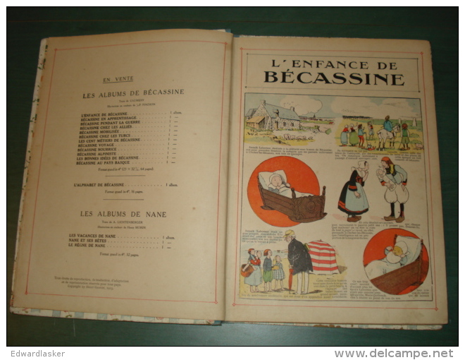 [ENFANTINA] L'ENFANCE De BECASSINE //Caumery Et Pinchon - Gautier-Languereau 1926 - Bécassine