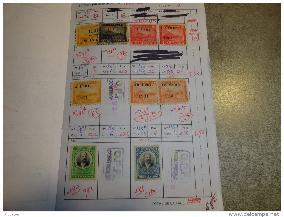 NICARAGUA -  CARNET DE CORRESPONDANCE - OBLITERES & NEUFS - TB -