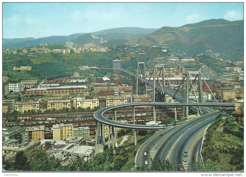 GENOVA- IL  VIADOTTO POLCEVARA- 1974- VIAGGIATA- - Genova